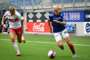 Marie Dølvik Markussen ble matchvinner mot Sandviken i fjor. Foto: Morten M. Larød