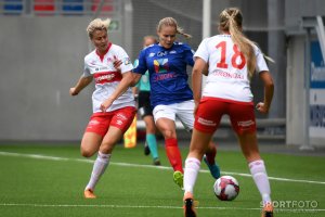 Andrine Tomter og resten av spillerne møter Sandviken borte i årets første Toppserie-runde. Foto Morten M. Larød