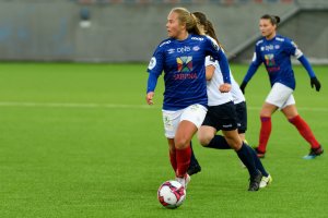 Synne Sofie Christiansen scoret sitt første mål denne sesongen mot Avaldsnes. Foto: Morten M. Larød / Sportfoto