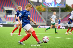 CJ Bott fikk sine første minutter på Intility Arena i kampen mot Klepp. Foto: Morten Mitchell Larød / SPORTFOTO