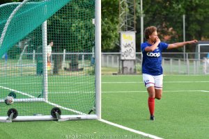 Lea Haji Høiness feirer etter å ha satt inn 2–0-målet. Foto: Morten Mitchell Larød