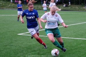 Leah Rønning Berge og jentene presset godt på i slutten av andre omgang. Foto: Morten Mitchell Larød.