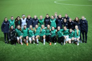 Vellykket fellestrening med Damer A oktober 2018. Foto: Vålerenga fotball
