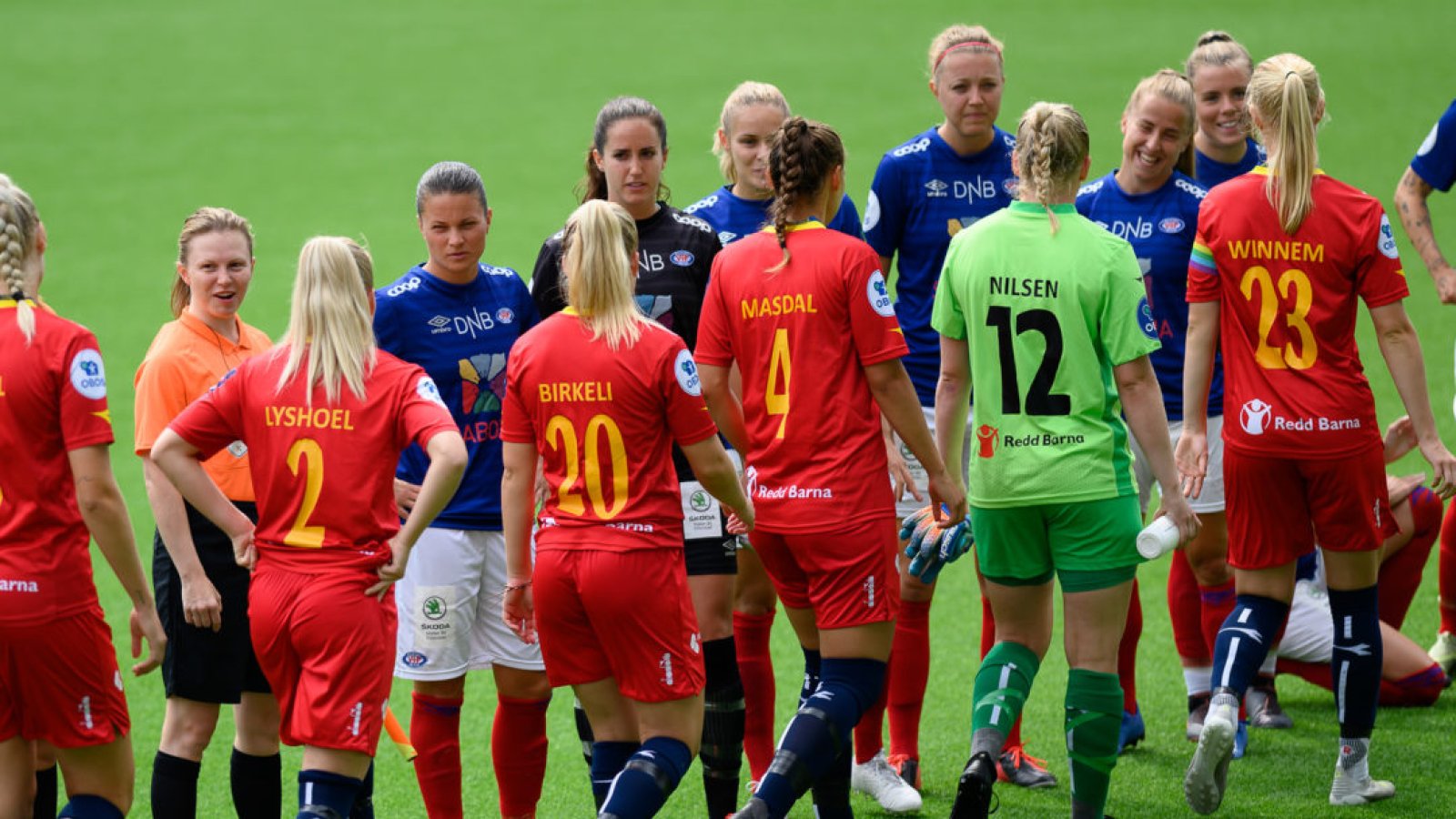 Røa er gjester på fredag. Her fra treningskampen like før seriestart. Foto: Morten Mitchell Larød / SPORTFOTO