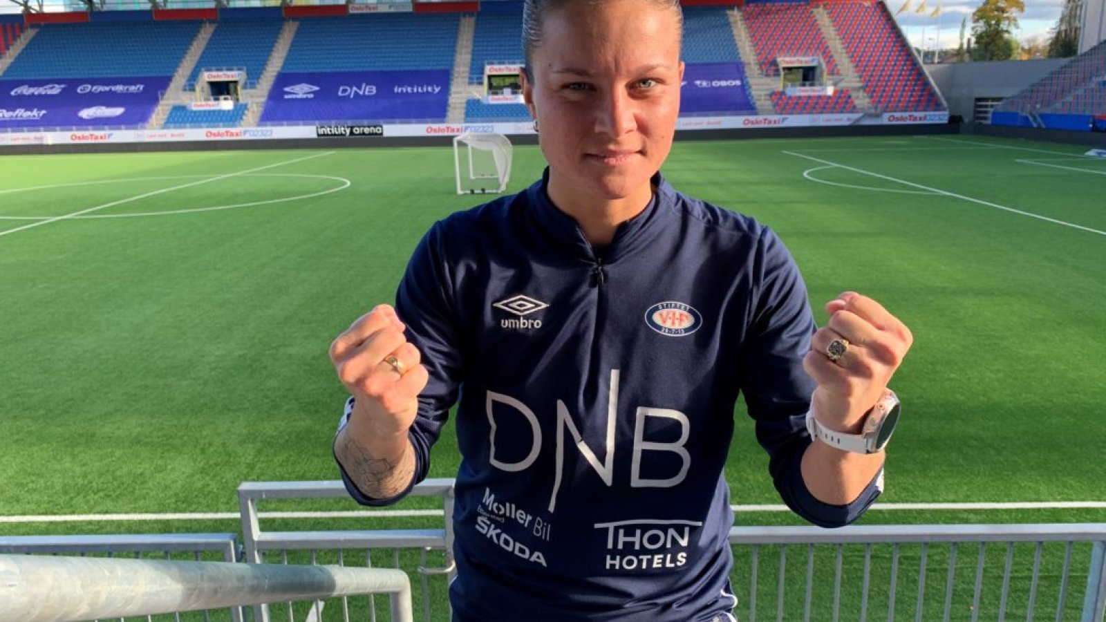 Sherida Spitse gleder seg til søndagens oppgjør mot Rosenborg Kvinner. Foto: Vålerenga Fotball